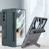 GKK Magnetic Hinge Flip Phone Case with Holder & Pen Slot, For Samsung Galaxy Z Fold4